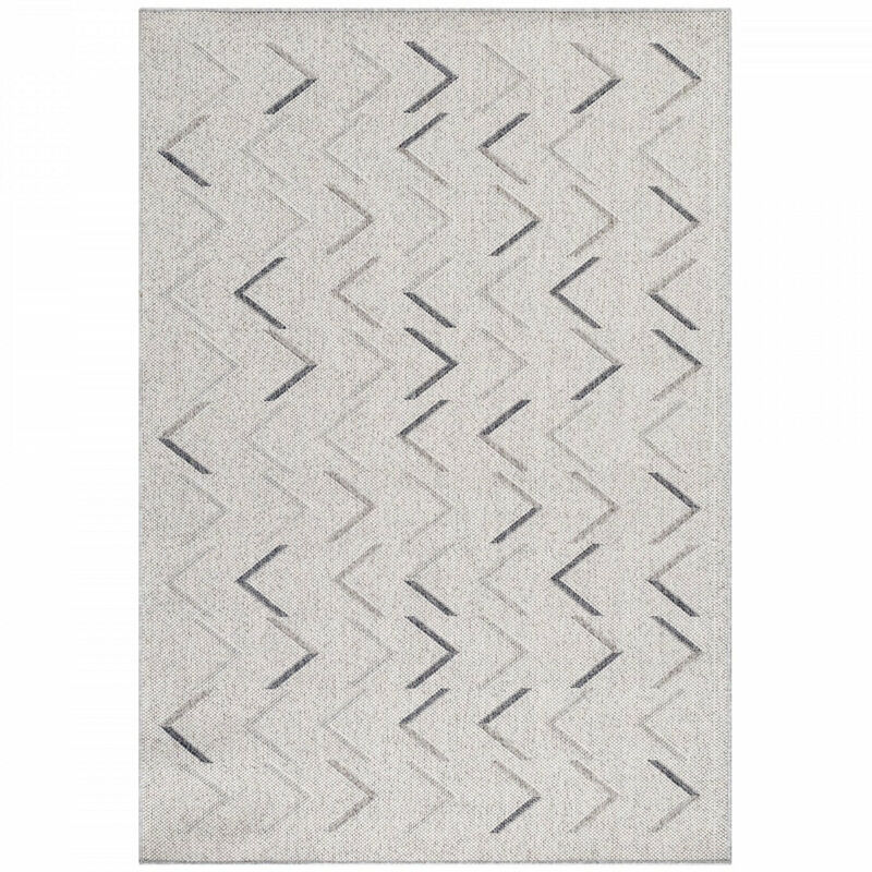 EVO - Tapis Extérieur/Intérieur Tissé Plat - Crème 80 x 250 cm
