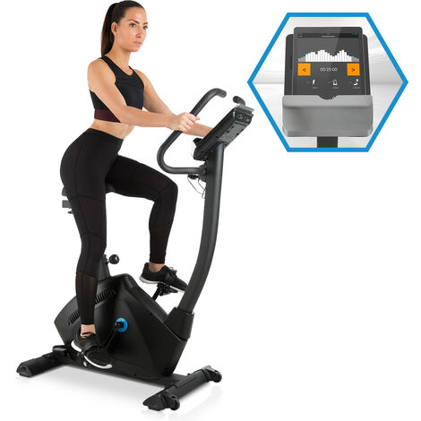 Evo Track Cardiobike Vélo d'appartement Bluetooth Application volant d'inertie 15kg - Noir - Noir