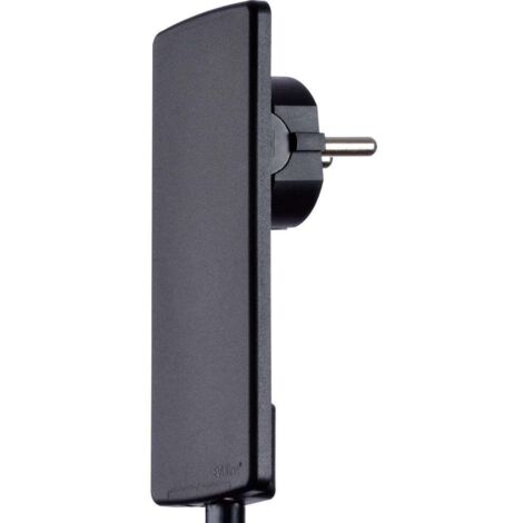 EVOline 1510.0000.0100 Spina piatta di sicurezza Plastica con espulsore 230 V Nero IP20