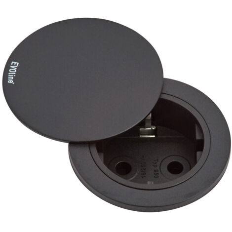EVOline 159280004100 Einbau-Steckdosenleiste 1fach Schwarz  1 St.