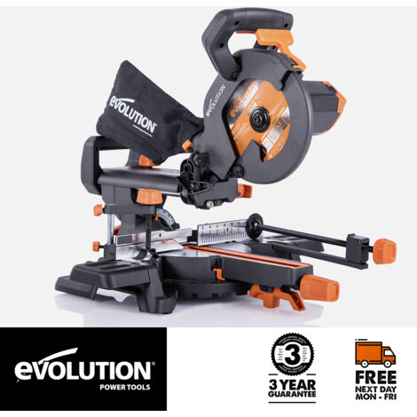 Evolution 048-0001A R210SMS+ Pro Multi-Material Sliding Mitre Saw 210mm 1500W 240V EVLR210SMS