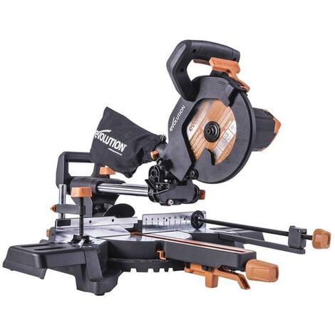 Evolution 048-0031A R210SMS-300+ Pro Multi-Material Sliding Mitre Saw 210mm 1500W 110V EVLR210S300L