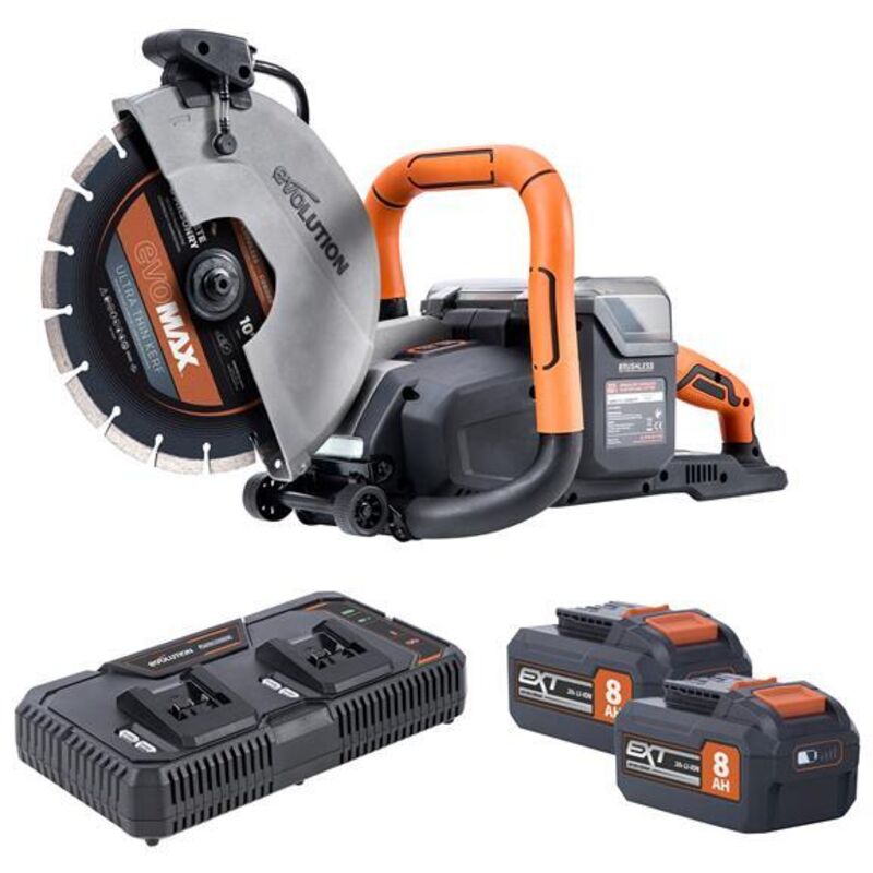 Evolution 109-0001A R260DCT-Li Cordless Disc Cutter 260mm 18V 2 x 8.0Ah Li-ion