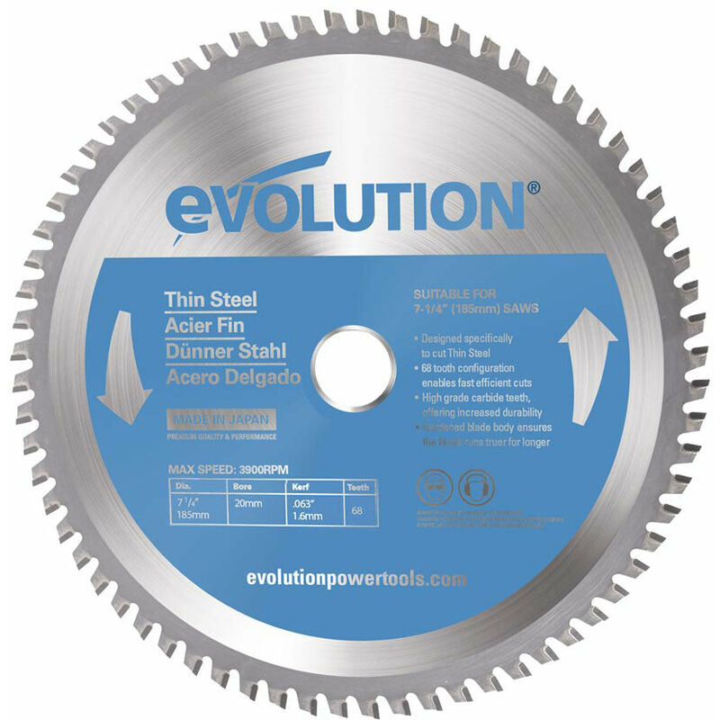 Evolution 185mm Thin Steel Blade 68T