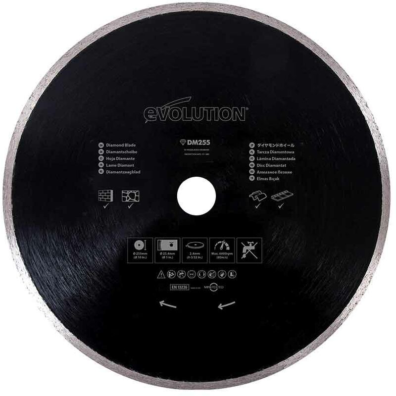 255mm Diamond Blade (For Mitre Saws Only) - Evolution