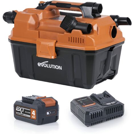 Evolution Aspirapolvere da officina wireless R11VAC-Li a umido e a secco 18v Li-Ion EXT (caricato)