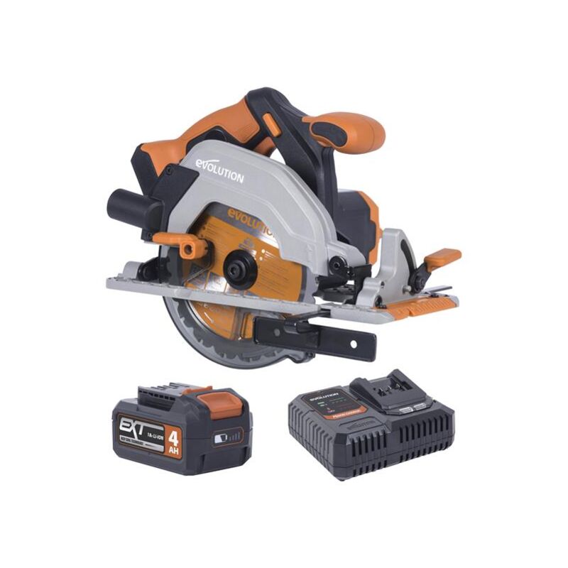 Evolution 066-0001A R165CCS-Li ext Circular Saw 18V 1 x 4.0Ah Li-ion EVLR165CCS4