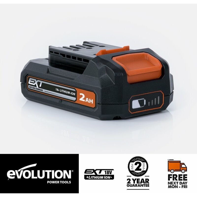 Evolution Cordless R18BAT-Li2 2Ah Li-Ion Battery 18v ext