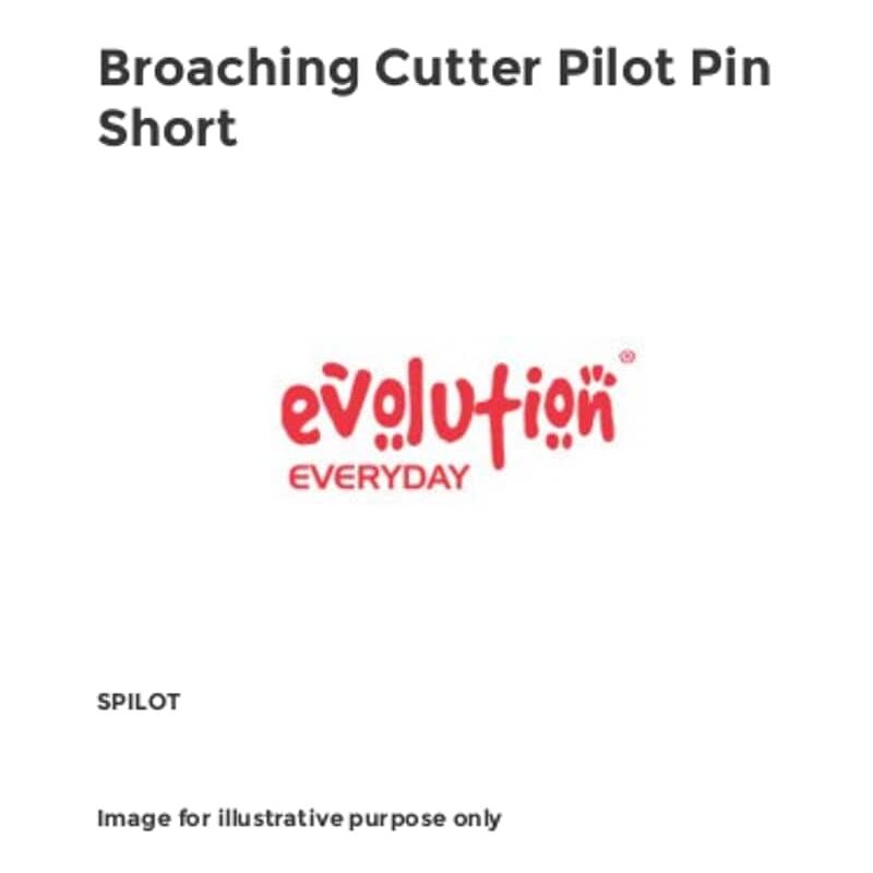 Evolution Power Tools - Evolution Broaching Cutter Pilot Pin Short evlspilot