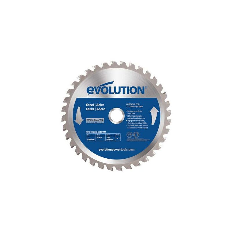 Lame de scie acier 180 mm - 36 dents