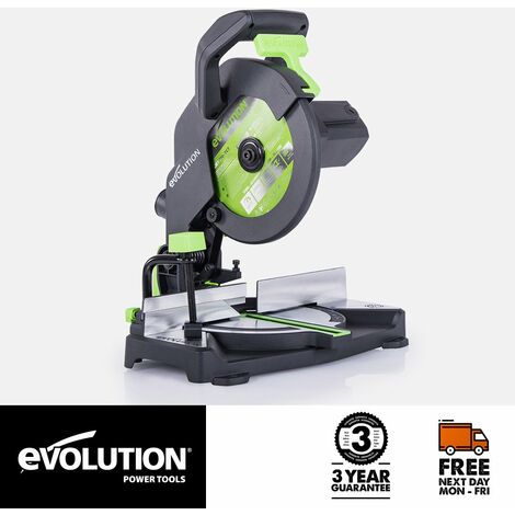 Evolution F210CMS 210mm Compound Mitre Saw With TCT Multi-Material Cutting Blade (230v)