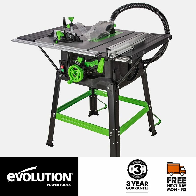 Evolution FURY5-S 255mm Table Saw With tct Multi-Material Cutting Blade (230v)