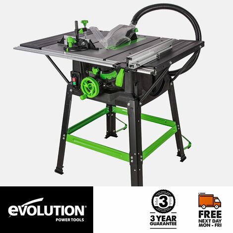 Evolution FURY5-S 255mm Table Saw With TCT Multi-Material Cutting Blade (230v)