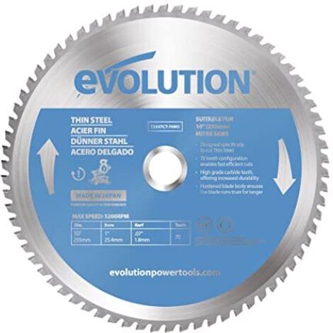 Evolution Lama da taglio in carburo 255 mm 70 denti