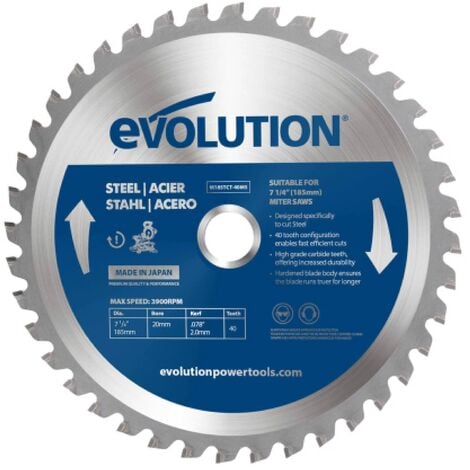 Evolution (S355TCT-90CS) - 355 mm Lama per taglio di acciaio dolce - Lama per metallo con punta in carburo che in pratica non genera surriscaldamento, ronzii o scintille