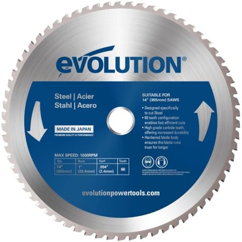 EVOLUTION POWER TOOLS Lama in carburo per acciaio D.255 mm Evolution