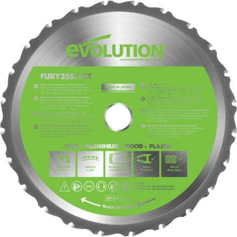 EVOLUTION FURY 210 x 25mm 20T Multi-Purpose TCT Circular Saw Blade