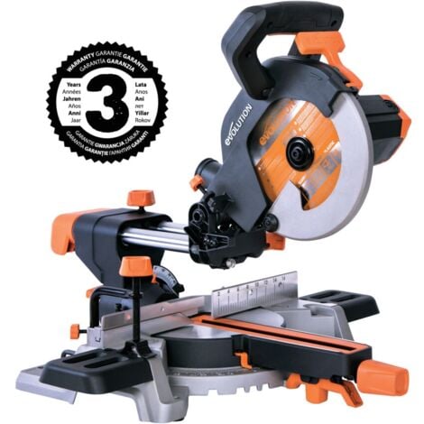 Evolution Power Tools R210SMS+ 210MM Multi Purpose Single Bevel Sliding Compound
