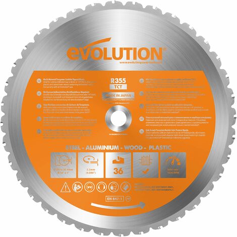 Evolution Power Tools - RAGE Lama Multiuso con Punte al Carburo di Tungsteno 355 mm