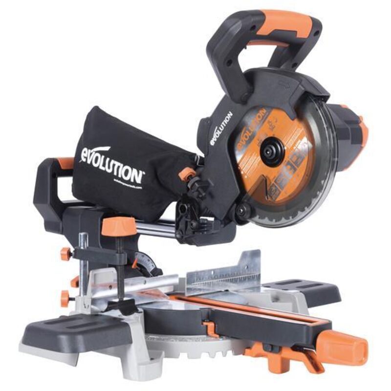Evolution Power Tools - Evolution 064-0001 R185SMS-Li ext Sliding Mitre Saw 18V Bare Unit EVLR18SMSN