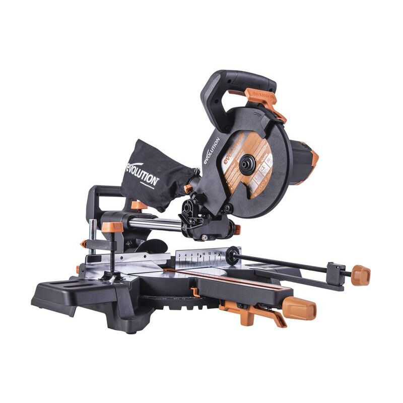 Evolution 048-0031A R210SMS-300+ Pro Multi-Material Sliding Mitre Saw 210mm 1500W 110V EVLR210S300L