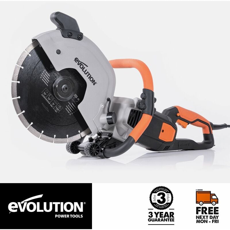 Evolution Power Tools - Evolution R300DCT 300mm 12 Electric Disc Cutter, Concrete Saw, with Diamond Blade (230V)