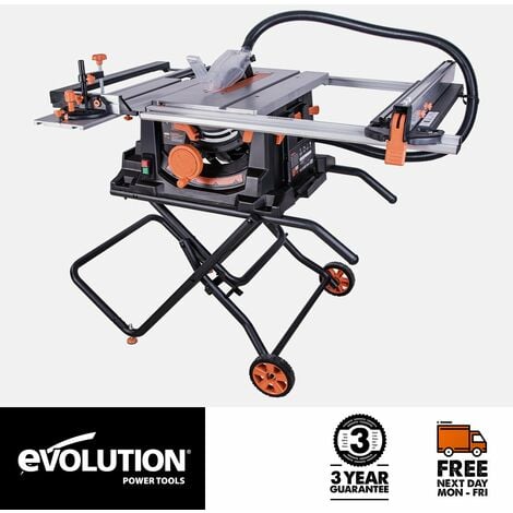 Evolution RAGE5-S 255mm Table Saw With TCT Multi-Material Cutting Blade (110V)