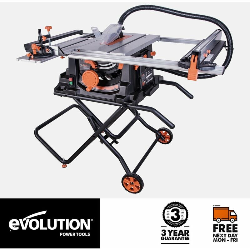 Evolution RAGE5-S 255mm Table Saw With tct Multi-Material Cutting Blade (230V)