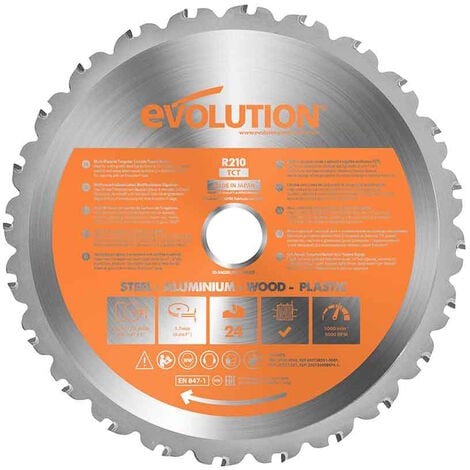 Evolution TCT Multi-Material 24T Blade - 210mm R210 TCT