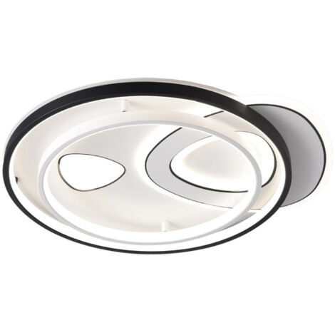 evora triang soffitto nero/bianco 160w 3000-4000-6000k 7x45x52cm 13600lm c/remoto