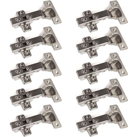 Lot de 30 charnières amorties T45 pour porte à recouvrement – Amortisseur Soft Close – Réglage tridimensionnel – Ø35 mm – Evotrade