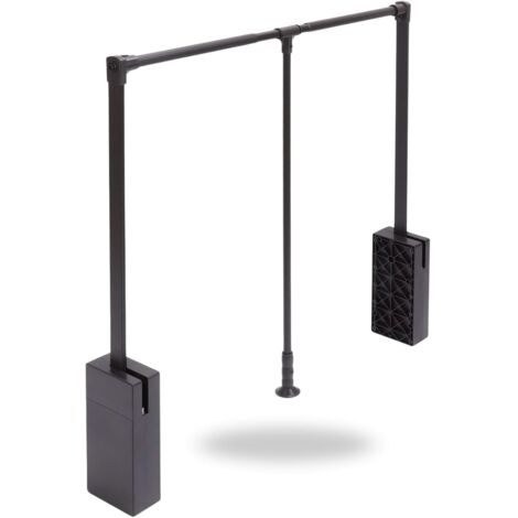 Porte-vêtements escamotable pour armoire – Organisateur haute capacité 15 kg – Aluminium et ABS – Système hydraulique pour mouvement fluide – Evotrade