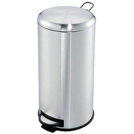 Evre 30L Stainless Steel Waste Bin with non-slip Pedal for Kitchen Office Bathroom Waste