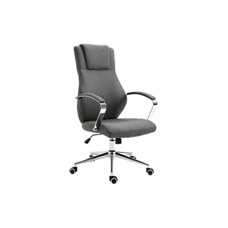 Contemporary Executive Stylish Swivel Office Chair Adjustable Fabric (Grey) - Evre
