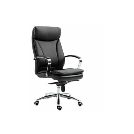 Evre Stylish Swivel Office Chair Height Adjustable With Padded Headrest (Black)