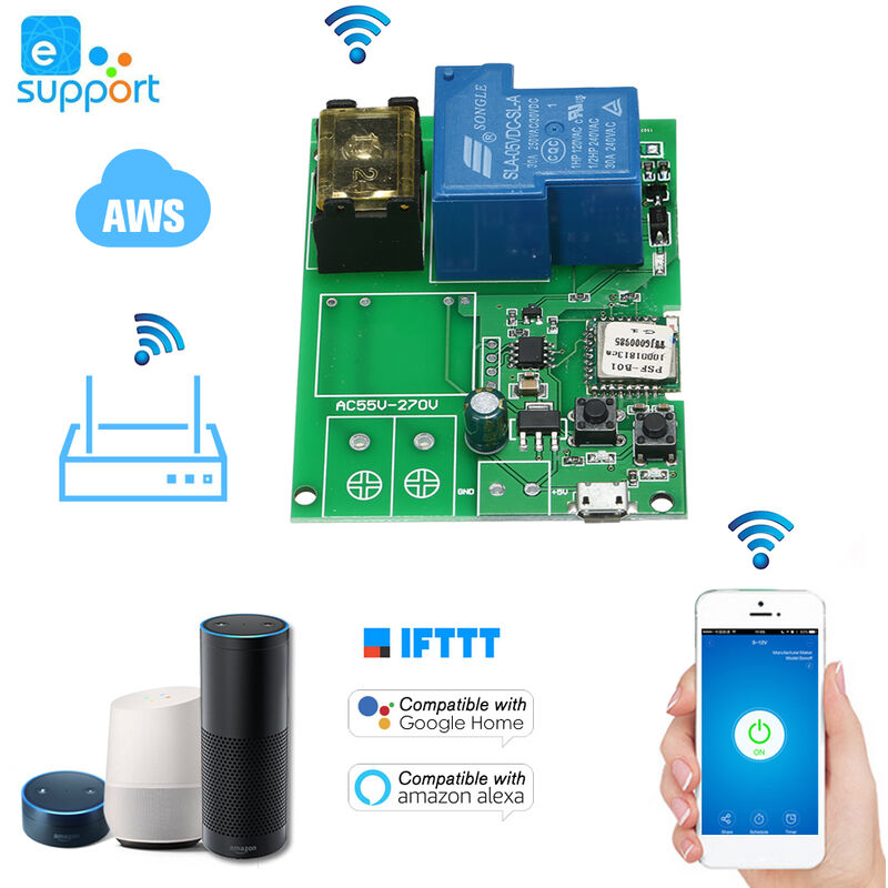 

eWeLink USB DC5V 30A, modulo de rele inalambrico con interruptor Wifi