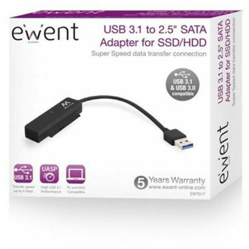 

Ewent Adaptador USB a SATA para Disco Duro Ewent EW7017 2,5' USB 3.0