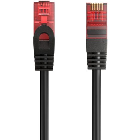 Ewent Cavo di Rete Patch Cat 6 U/UTP, AWG 24/7, 2 Connettori RJ45, 2m, Nero