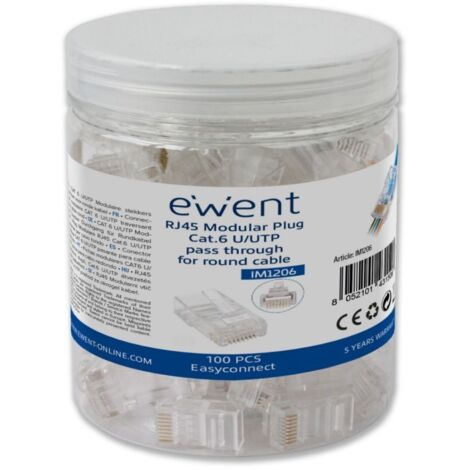 EWENT EASYCONNECT MODULAR CAT 6 U/UTP, 100pcs