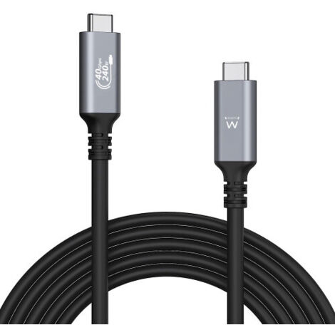 Ewent EC1070 cable USB 1 m USB4 Gen 3x2 USB C Negro