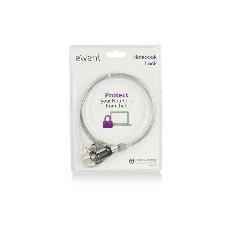 

Ewent EW1242 cable antirrobo Negro, Acero inoxidable 1,5 m