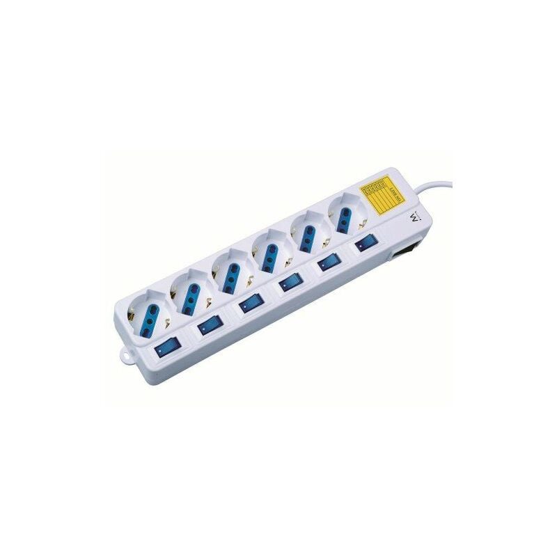 

Ewent EW3930 base múltiple Interior 1,5 m 6 salidas AC Blanco