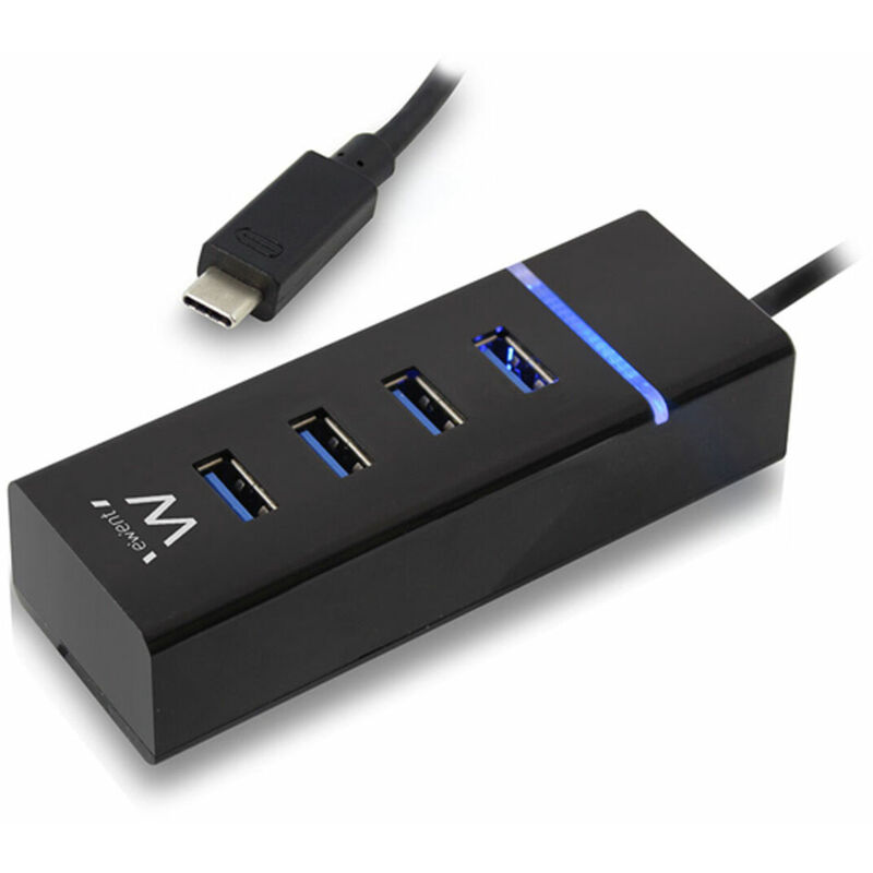 

Hub USB 4 Puertos EW1137 USB 3.1 Negro - Ewent