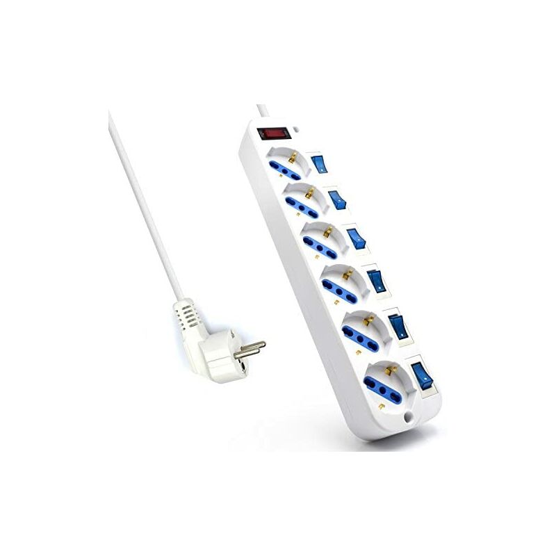 

Ewent regleta de 6 tomas con interruptor individual