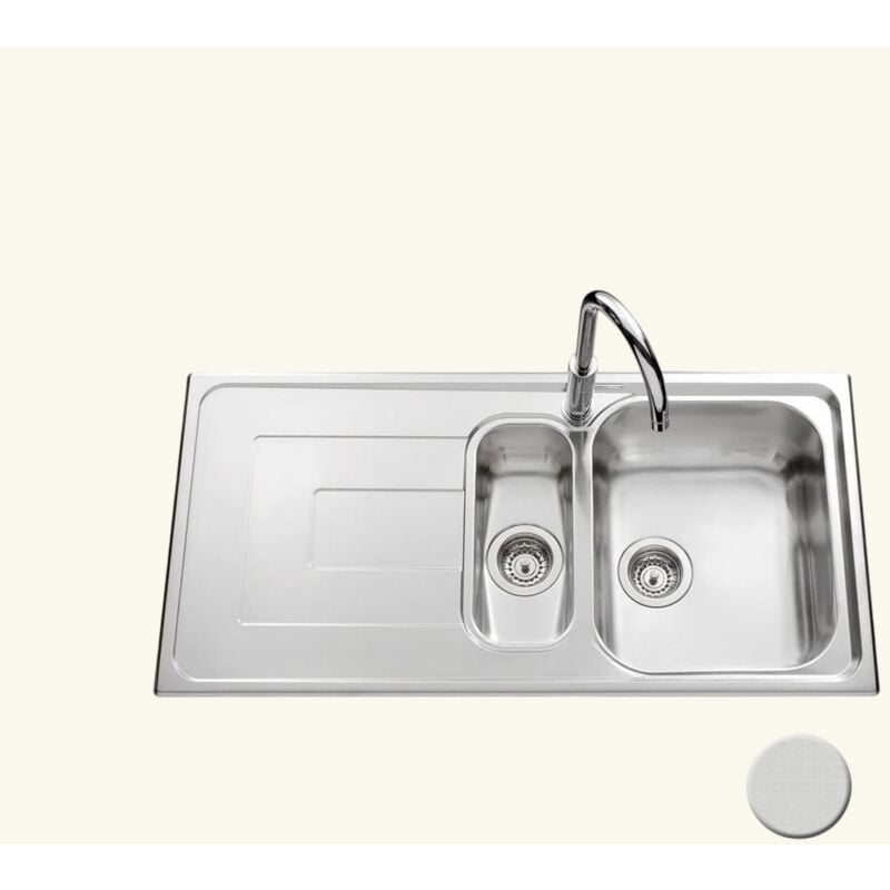 Évier inox mini structure Luisina DEBUSSY 1 bac et demi - 1 égouttoir