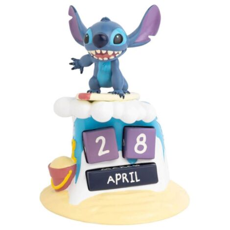 Ewiger Kalender 3D Surfer in Blau mit mit 5 Blöcken mit Tagen und Monaten - 3D Dekofigur 15,5 x 11,7 x 11,7 cm