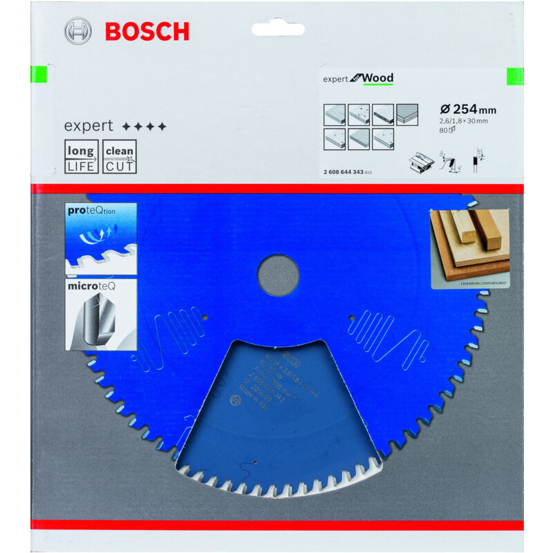 

BOSCH 2608644343 Disco de sierra CSB Expert madera: 254x30x80D pos