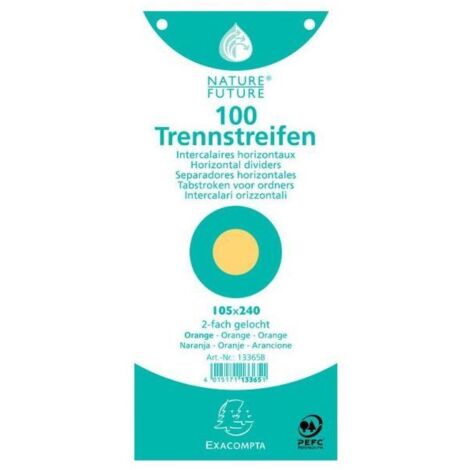 Exacompta 13365B scheda per indice Arancione 100 pz