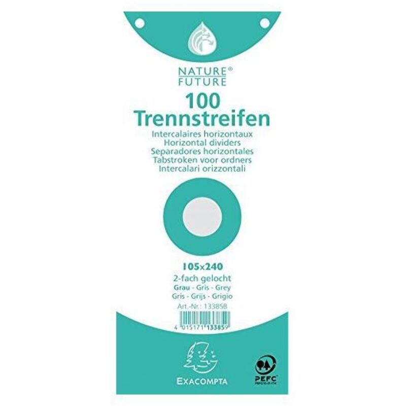 Exacompta 13385B scheda per indice Grigio 100 pz