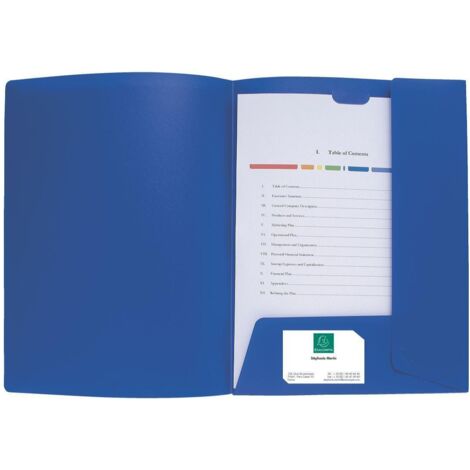 Exacompta 43502E cartella Polipropilene (PP) Blu A4